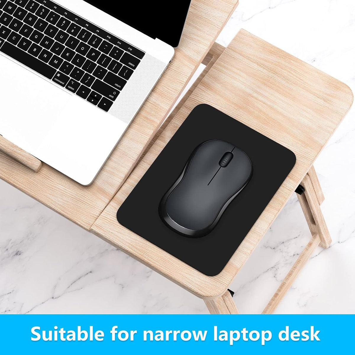 Dapesuom Small Mouse Pad, 6 x 8 Inch Thick Rubber Premium-Textured Non-Slip Portable & Washable Mini Mouse Mat (Black)
