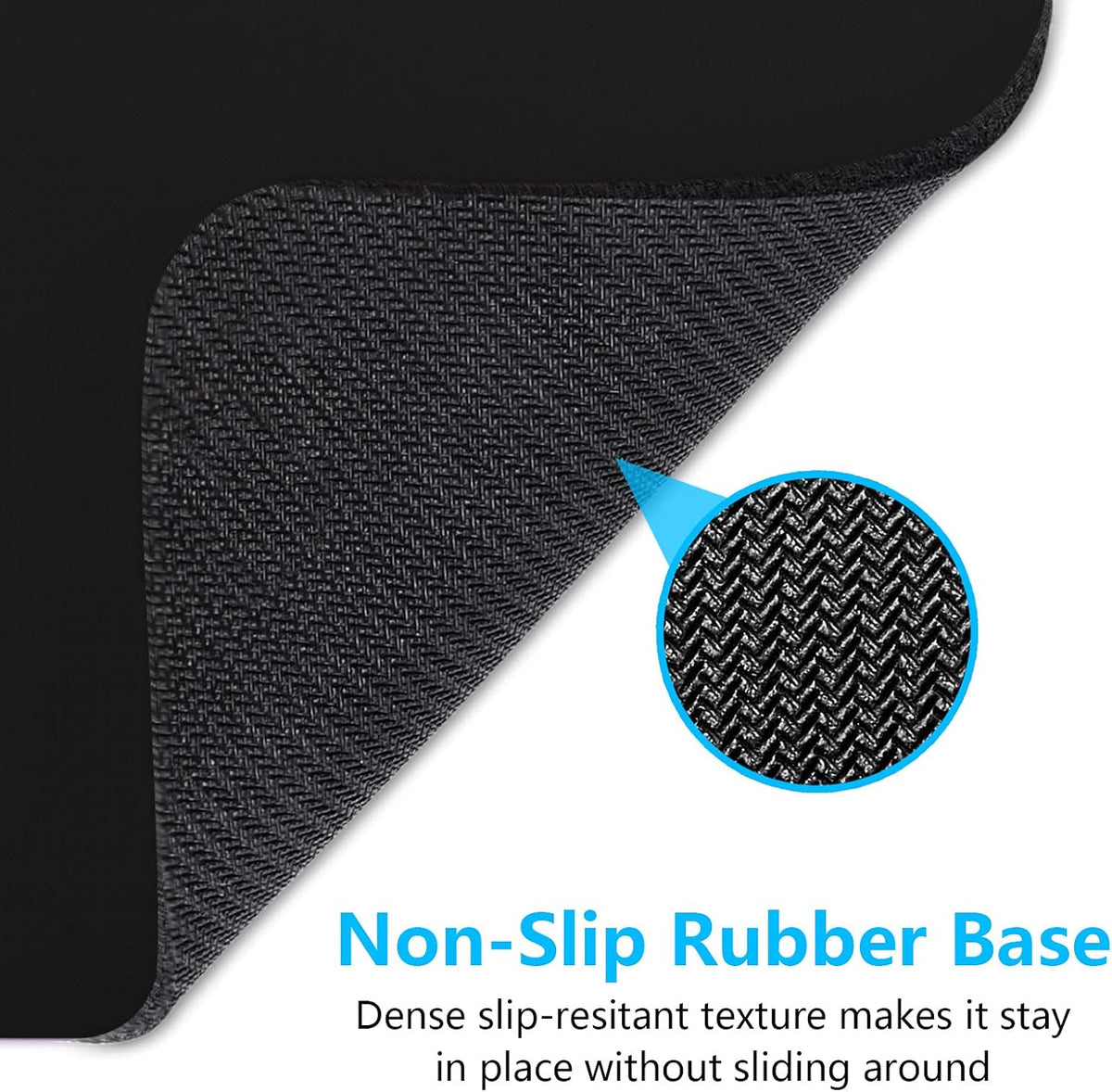 Dapesuom Small Mouse Pad, 6 x 8 Inch Thick Rubber Premium-Textured Non-Slip Portable & Washable Mini Mouse Mat (Black)