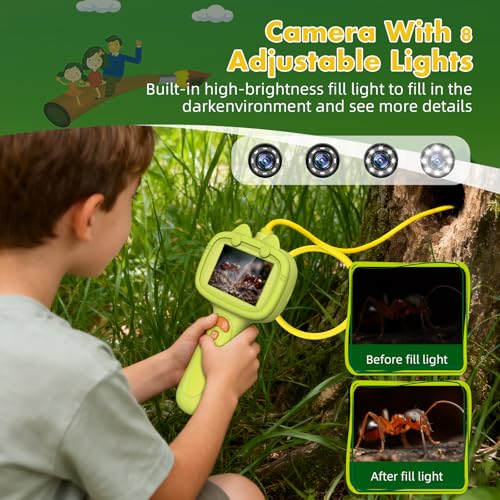 Daxiongmao Borescope Camera with Light for Kids - STEM Science Educational Toy for 3 4 5 6 7 8 Years Old Boys & Girls (Yellow)