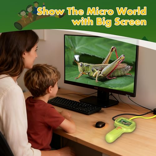 Daxiongmao Borescope Camera with Light for Kids - STEM Science Educational Toy for 3 4 5 6 7 8 Years Old Boys & Girls (Yellow)
