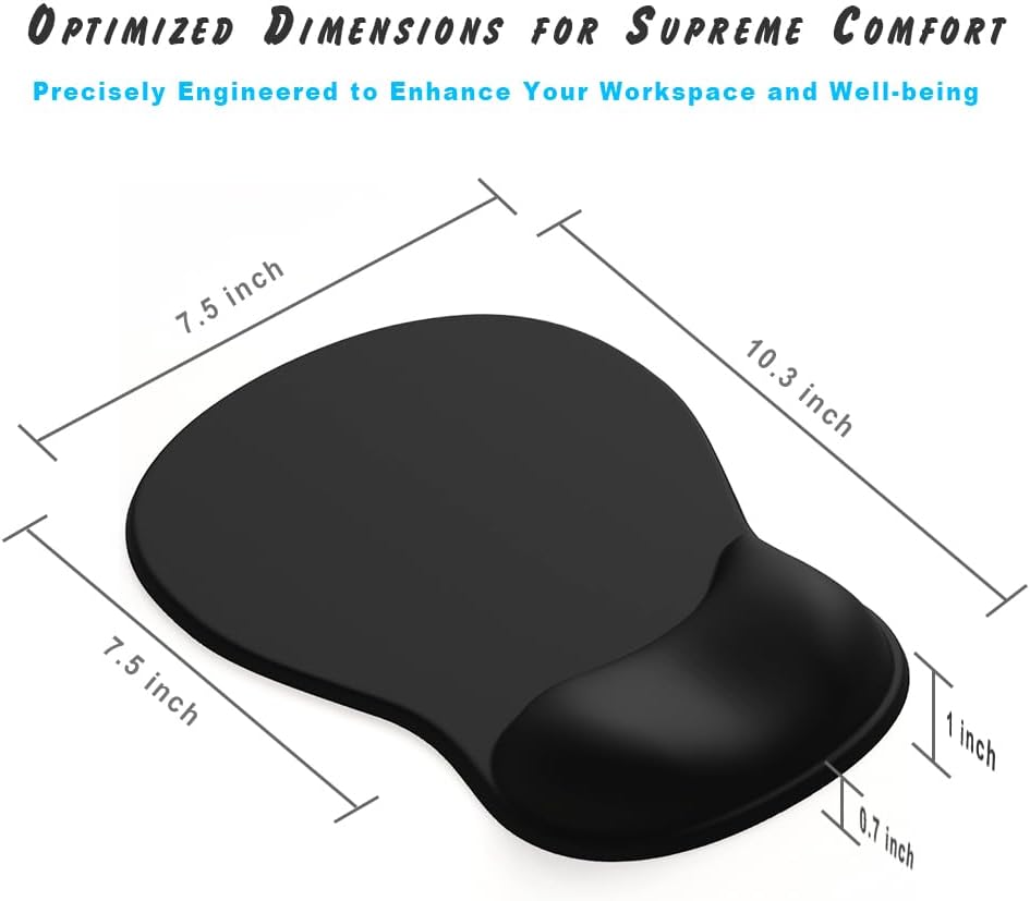 DEMON CHEST ErgoComfort Gel Wrist Rest Mouse Pad-Ergonomic Office Mousepad with Wrist Support-Non-Slip, Design Desk Accessories Mat
