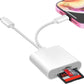 Denlane SD Card Reader for iPhone iPad, USB C & Lightning Dual Interface Memory Card Reader, Digital Camera Adapter to iPhone/MacBook/USBC Laptop
