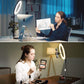 Desk Ring Light with Stand - 10.5'' Desktop Ring Light with Phone Holder for Video Recording, Circle Light for Computer Zoom Meeting Video Conference