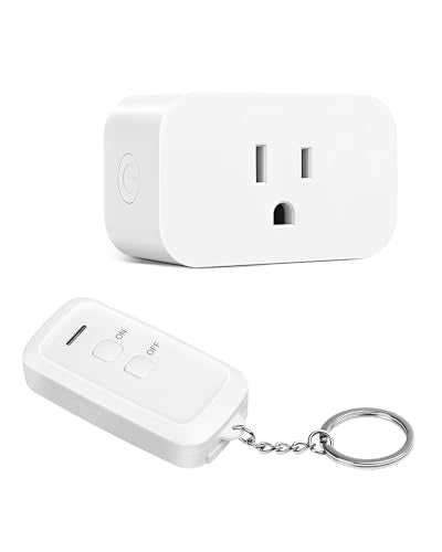 DEWENWILS Indoor Remote Control Outlet, Wireless Remote Light Switch, No Interference Remote Outlet Switch, No Wiring, 15A/1875W, 100ft RF Range