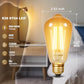 DiCUNO E26 Edison Bulbs 60W, 2200K Amber Warm, 6W LED Edison Bulb ST64, Amber Glass, Vintage LED Light for Home, 600LM, Non-Dimmable (Pack of 2)