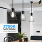 Dimmable Edison Bulbs, 4000K Daylight White, 6W Equivalent to 60 watt E26 LED Bulb, ST58 Vintage Light Bulbs, 600LM, 90+ CRI, E26 Base (6 Pack)
