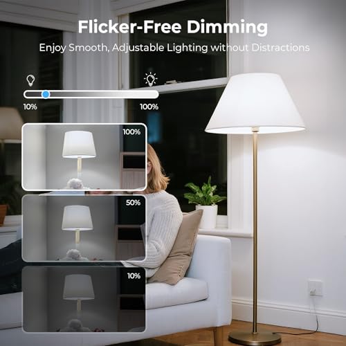 Dimmable Edison Bulbs, 4000K Daylight White, 6W Equivalent to 60 watt E26 LED Bulb, ST58 Vintage Light Bulbs, 600LM, 90+ CRI, E26 Base (6 Pack)