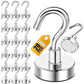DIYMAG Magnetic Hooks, 30lbs+ Magnet Hook Cruise Cabin Ship Essentials Heavy Duty Strong Magnets Refrigerator Fridge Hanging (Silver)