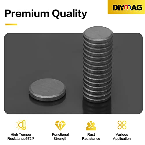 DIYMAG Strong Magnets with Adhesive Backing 90Pcs 0.7x0.12 Ceramic Round Magnetic Dots for Crafts Small Button Refrigerator Magnet Dot Heavy Duty