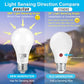 Dusk to Dawn LED Light Bulbs Outdoor, Automatic On/Off, 60W Equivalent, Warm White 3000K, Energy Efficient 9.5W, 850 Lumen, A19, E26 Base, 4-Pack