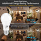 Dusk to Dawn LED Light Bulbs Outdoor, Automatic On/Off, 60W Equivalent, Warm White 3000K, Energy Efficient 9.5W, 850 Lumen, A19, E26 Base, 4-Pack