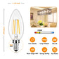E12 LED Candelabra Bulbs 40 Watt Equivalent, 4W Vintage Candle Light Bulbs Dimmable, 470Lm Warm White 2700K B11 Edison Bulb
