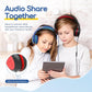 EarFun K1 Kids Headphones Wired with Microphone, 85/94dB Volume Limit Headphones for Kids, Portable Wired Headphone with Shareport
