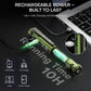 EDC Flashlight Rechargeable, 800 Lumen Small Flashlight with Magnetic Clip & Base, 11 Modes LED Flashlight, Glass Breaker&Bottle Opener