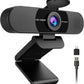 EMEET 1080P Webcam with Microphone, C960 Web Cam, 2 Mics, 90° FOV, USB Type-A & A-to-C Adapter, Plug&Play Computer Camera for Online Calling