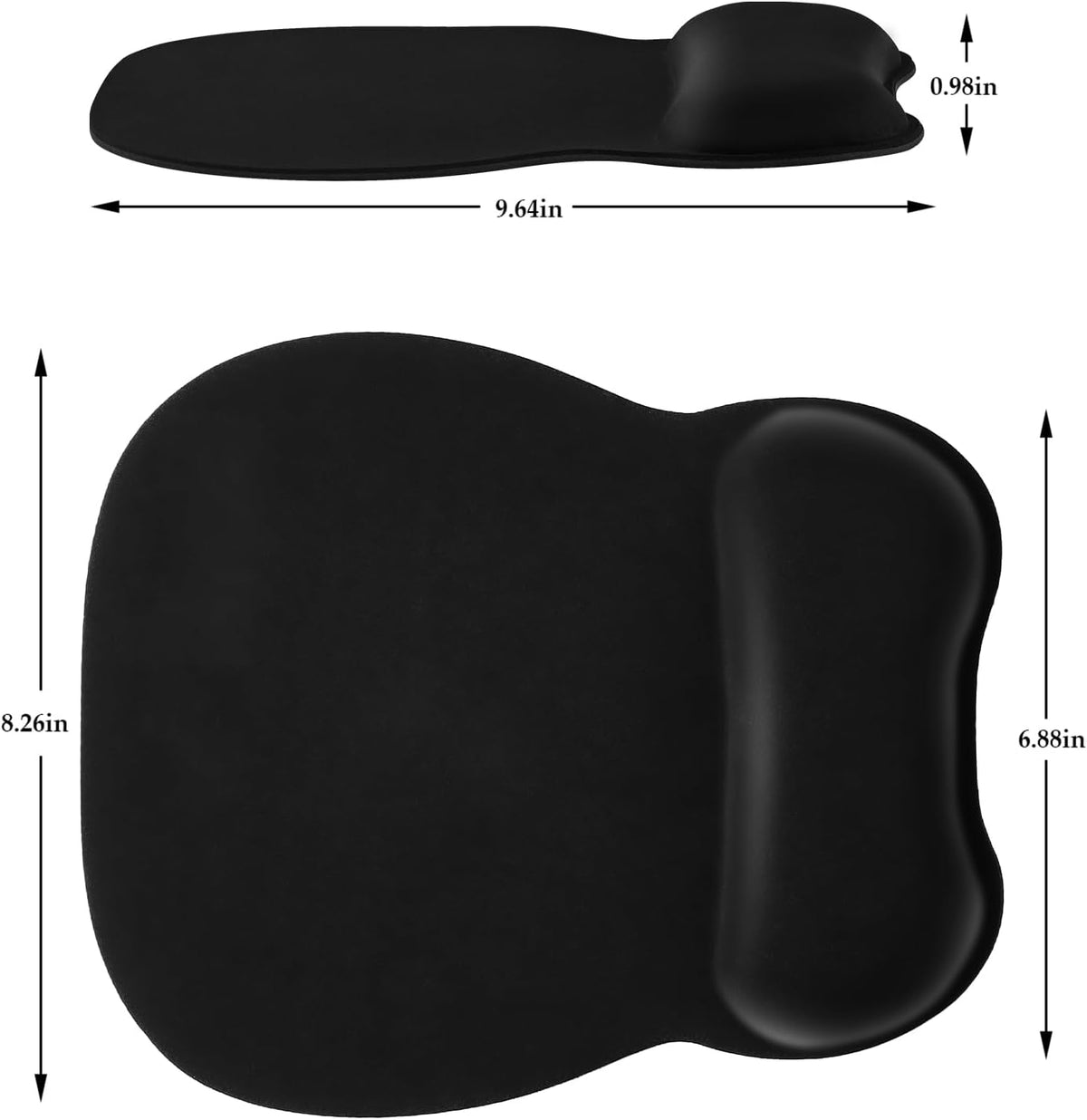 EooCoo Ergonomic Mouse Pad with Wrist Support, Mousepad with Memory Foam Wrist Rest and Non-Slip Base for Computer, Cafe, Home & Office