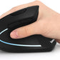 Ergonomic Mouse, LEKVEY Vertical Wireless Mouse - Rechargeable 2.4G Optical Vertical Mice, 3 Adjustable DPI 800/1200/1600 Levels 6 Buttons (Black)
