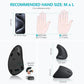 Ergonomic Mouse, LEKVEY Vertical Wireless Mouse - Rechargeable 2.4G Optical Vertical Mice, 3 Adjustable DPI 800/1200/1600 Levels 6 Buttons (Black)
