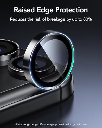 ESR Camera Lens Protector for iPhone 17 Pro Max/17 Pro/16 Pro Max/16 Pro/15 Pro Max/15 Pro/14 Pro Max/14 Pro (Black)