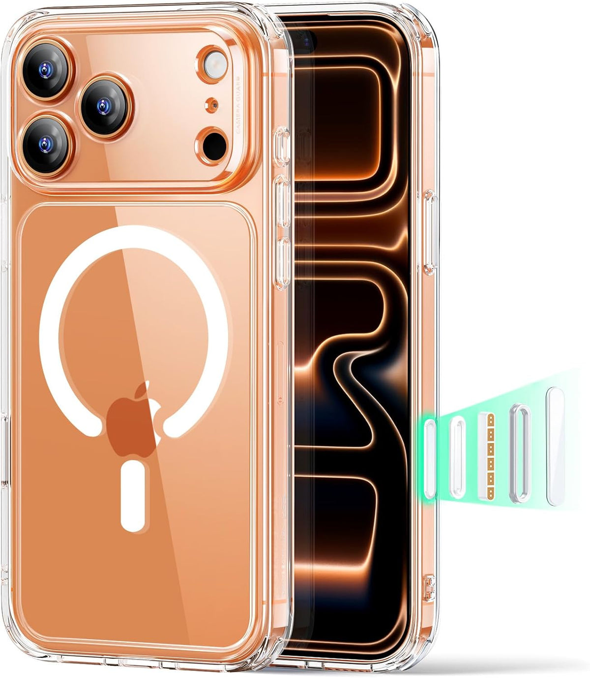 ESR for iPhone 17 Pro Max Case, Camera Control, Compatible with MagSafe, Shockproof Drop Protection, Magnetic Phone Case (Clear)