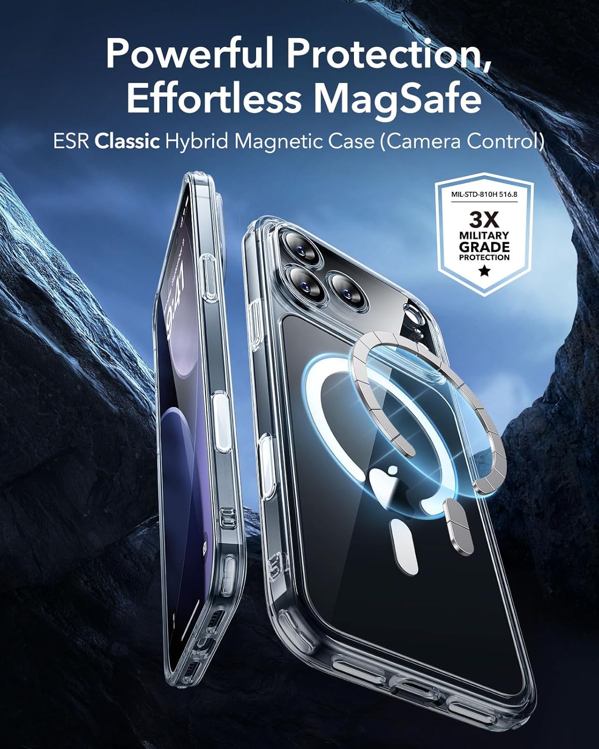 ESR for iPhone 17 Pro Max Case, Camera Control, Compatible with MagSafe, Shockproof Drop Protection, Magnetic Phone Case (Clear)