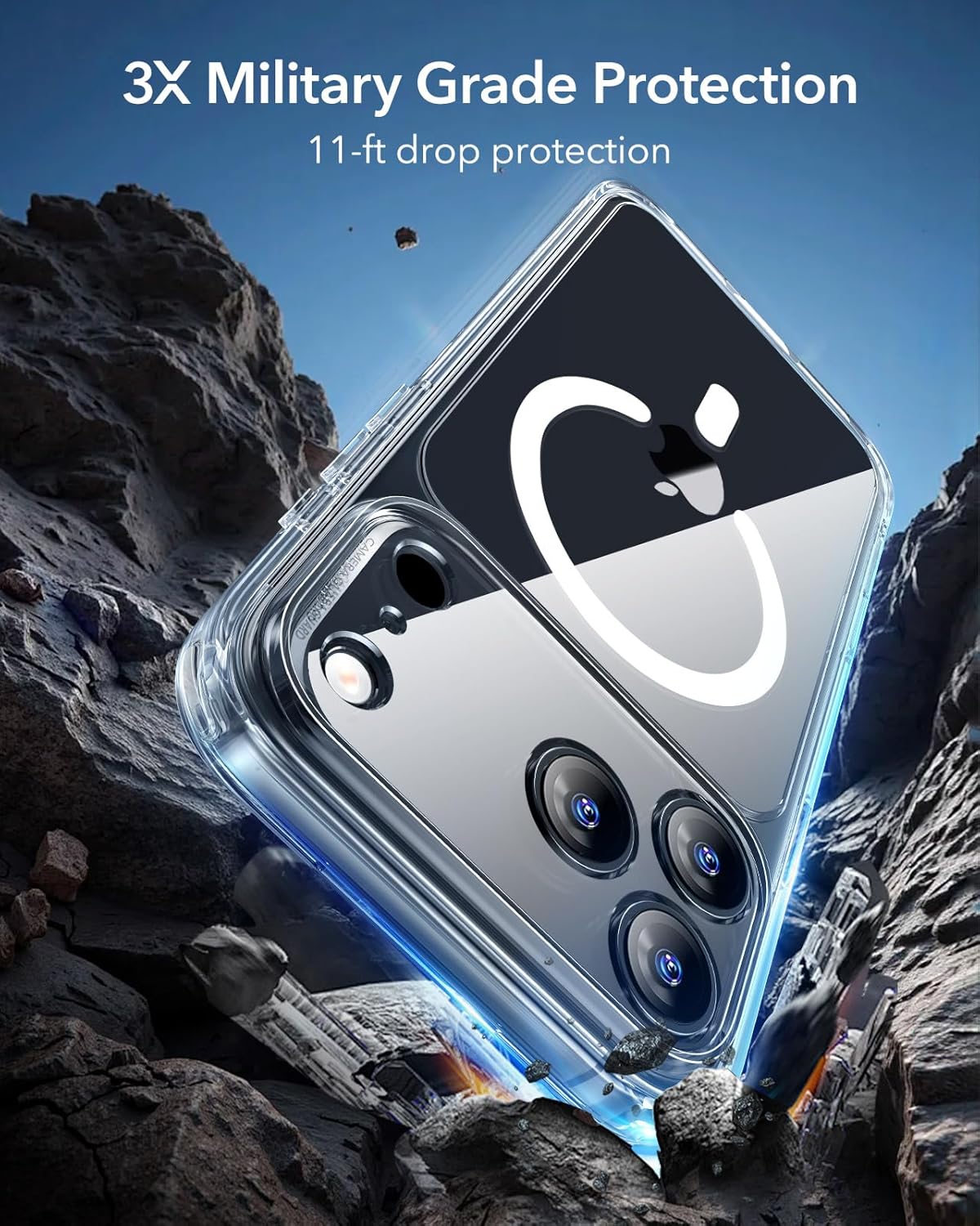 ESR for iPhone 17 Pro Max Case, Camera Control, Compatible with MagSafe, Shockproof Drop Protection, Magnetic Phone Case (Clear)