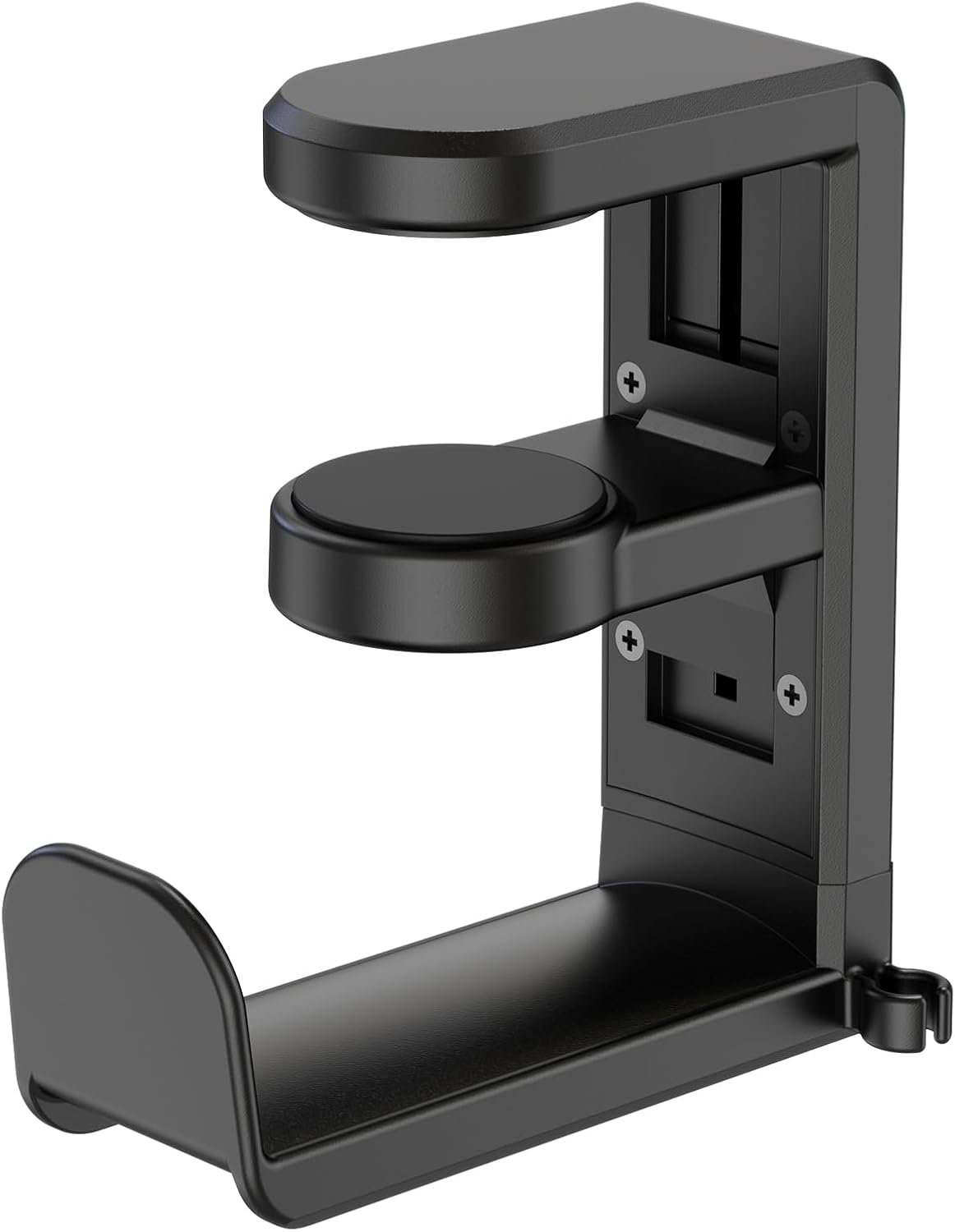 EURPMASK Rotating Headphone Stand - PC Gaming Headset Holder, Adjustable Clamp-on Under Desk Hanger (Black)