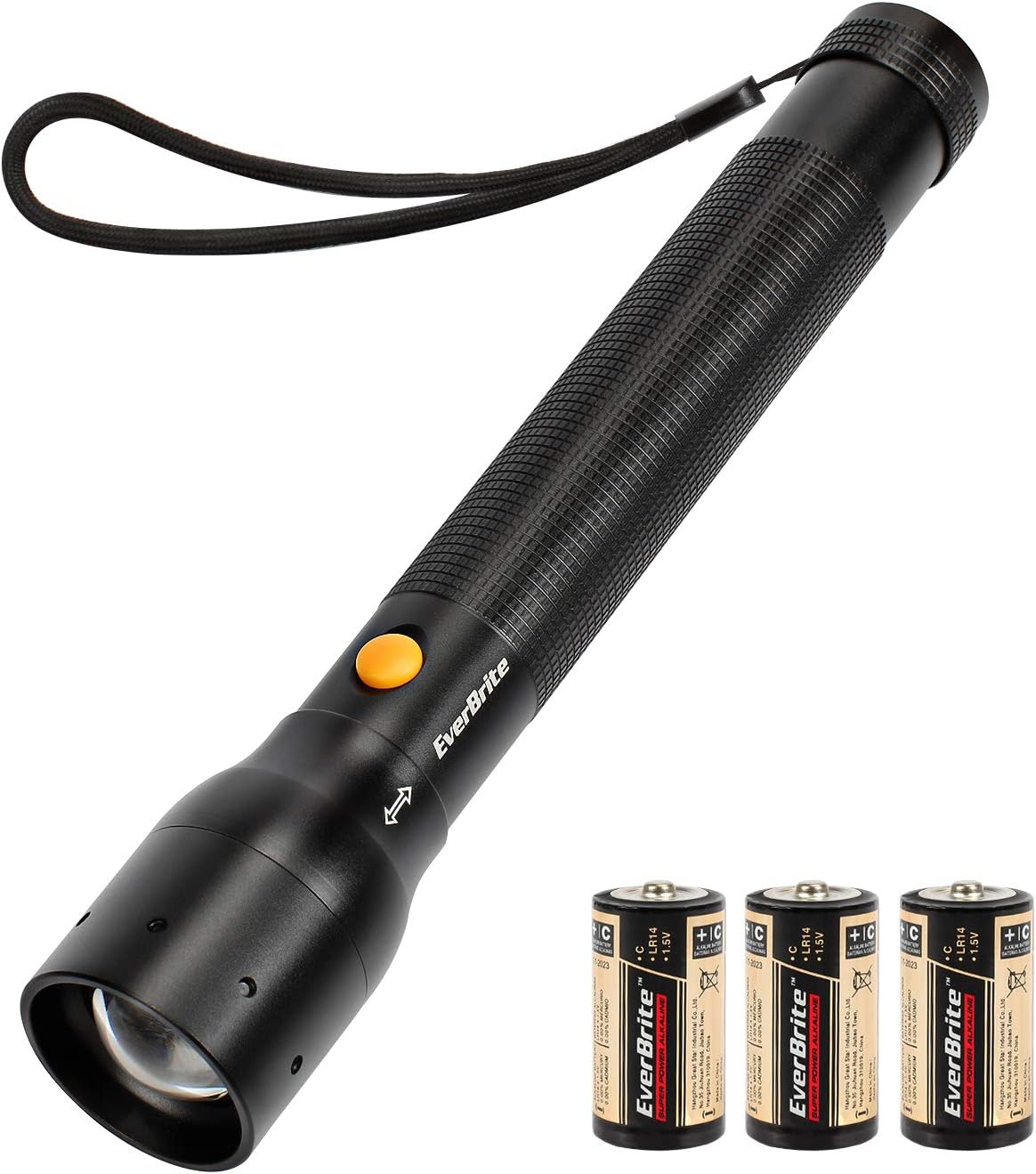 EverBrite Ultra Bright Tactical Flashlight, 900 Lumen Zoomable Adjustable Focus, 3 Light Modes, Heavy-Duty Aluminum Torch