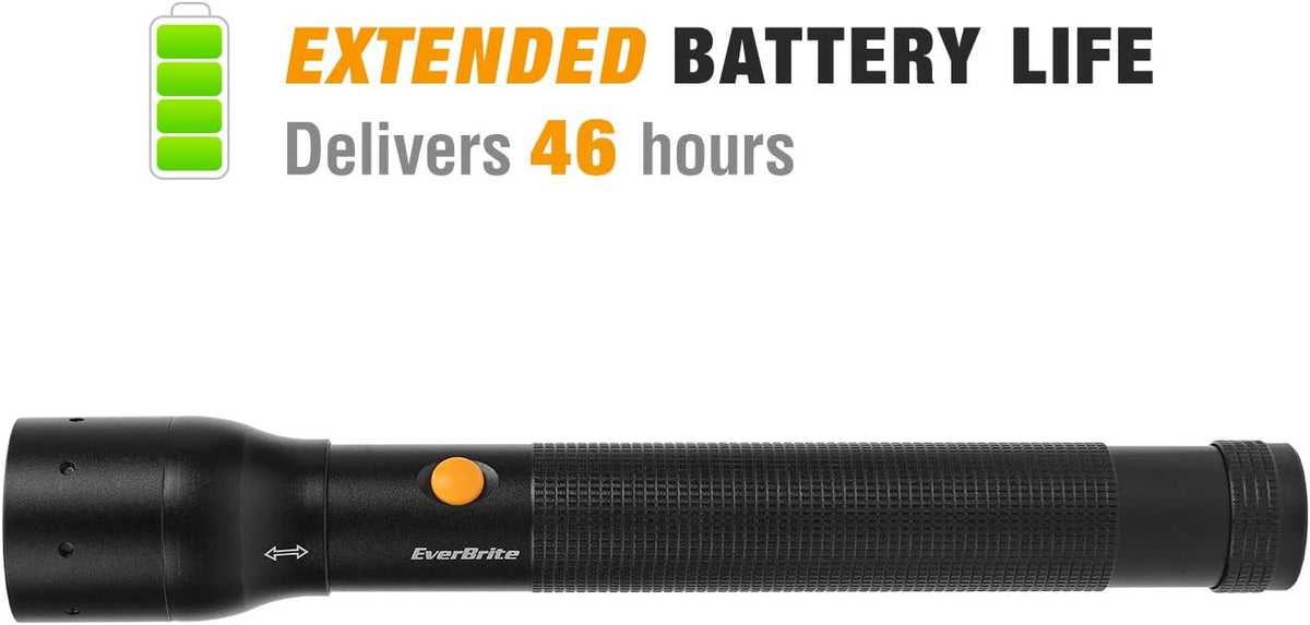 EverBrite Ultra Bright Tactical Flashlight, 900 Lumen Zoomable Adjustable Focus, 3 Light Modes, Heavy-Duty Aluminum Torch