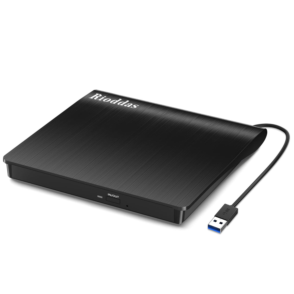 External CD/DVD Drive for Laptop, USB 3.0 CD DVD Player Portable +/-RW Burner CD ROM Reader Writer Disk Duplicator