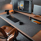 Felt Desk Mat | Computer Mat for Desk(36x12Inches) | Large Felt Mouse Pad and Keyboard Mat | Desk Protector for Office | Dark Gray
