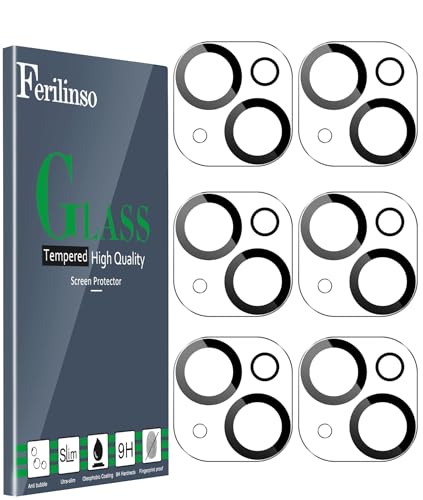 Ferilinso for iPhone 14 iPhone 15 iPhone 14 Plus iPhone 15 Plus Camera Lens Protector for iPhone 13 13 Mini Lens Screen Protector Accessories Cover 9H