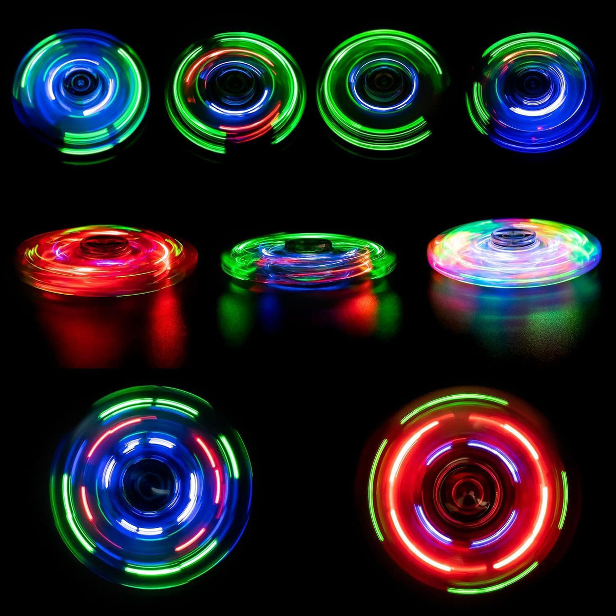 Figrol Fidget Toys 3 Pack,Light Up Fidget Spinner for Kids & Adults Stress Relief Calm Down,Sensory Toys for Kids Toys