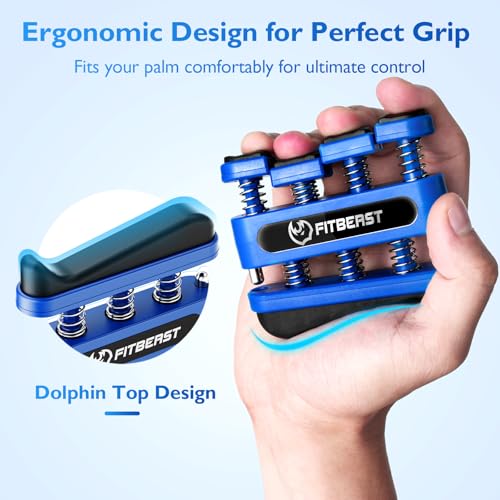 FitBeast Finger Strengthener, Finger Exerciser, Hand Exerciser for Improve Dexterity and Strength in Fingers, Hands, Forearms–Grip Strength Trainer