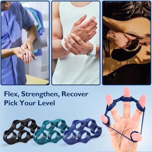 FitBeast Grip Strength Trainer, Finger Exerciser, Forearm Strengthener 9-Piece Kit, Hand Grip Strengthener Targeted Strength