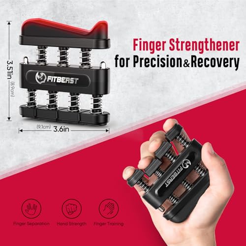 FitBeast Grip Strength Trainer, Hand Gripper Strengthener Kit - 6 Pack with Adjustable Resistance Forearm Strengthener, Forearm Exerciser