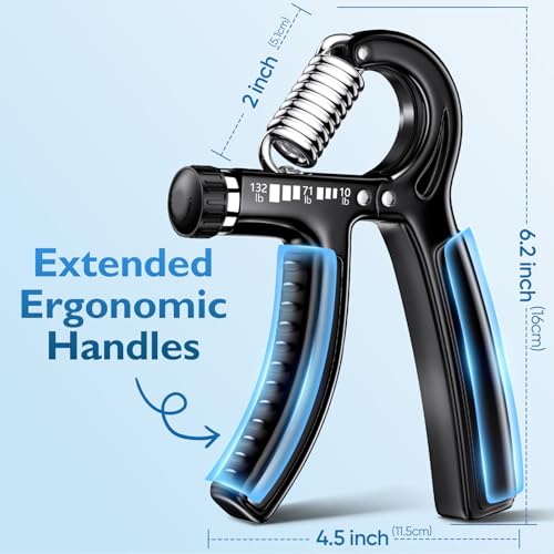 FitBeast Grip Strengthener Forearm Strengthener, Adjustable Hand Grip Strengthener for Strength Training, 10-132 lbs Resistance