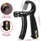 FitBeast Hand Grip Strengthener Workout Kit (5 Pack), 2 Forearm Grip Adjustable Resistance Hand Gripper, Finger Stretcher