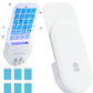 Flying Insect Trap, 2 in 1 Indoor Plug-in Fruit Fly Trap, 1 Trap White and 6 Glue Cards, Fruit Fly Traps for Gnat, Moth, Mosquito