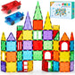 FNJO Magnetic Tiles, 100PCS Building Blocks, STEM Magnets Building Toy Set, Preschool Kindergarten Construction Stacking Toy, School Teacher Supplies