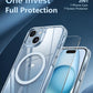 FNTCASE for iPhone 15 Case Clear, iPhone 14/13 Case Magnetic Phone Cases with Screen Protector (A-Clear)