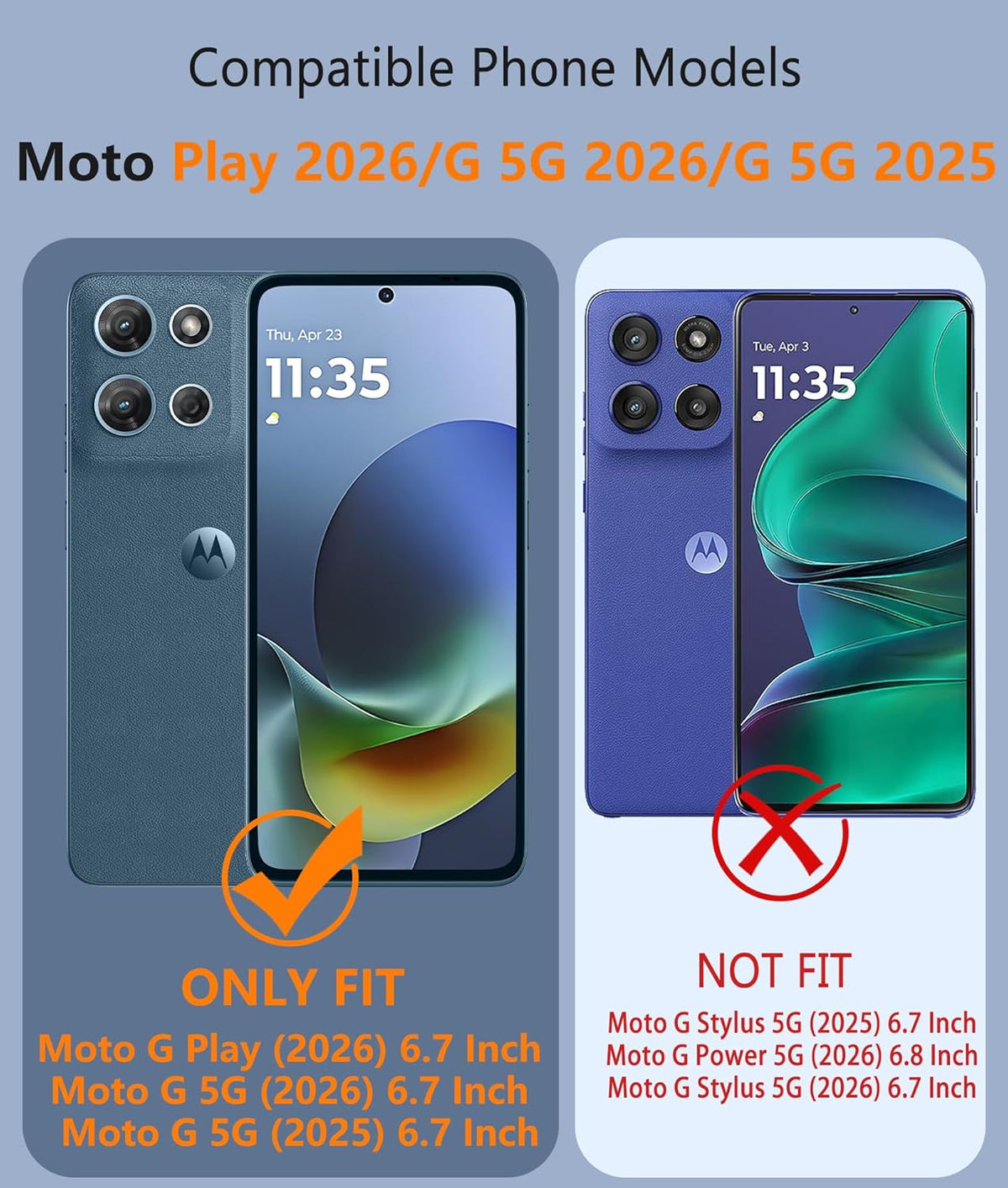 FNTCASE for Moto G 2026/2025 Case, Moto G Play 2026/Moto G Power 2025 Case Dual Layer Military Protective Heavy Duty Cell Phone Cover (Black)