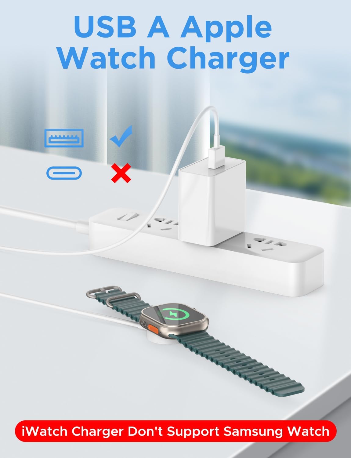 for Apple Watch Charger USB Magnetic Fast Charging Cable Portable Wireless Charging Accessories