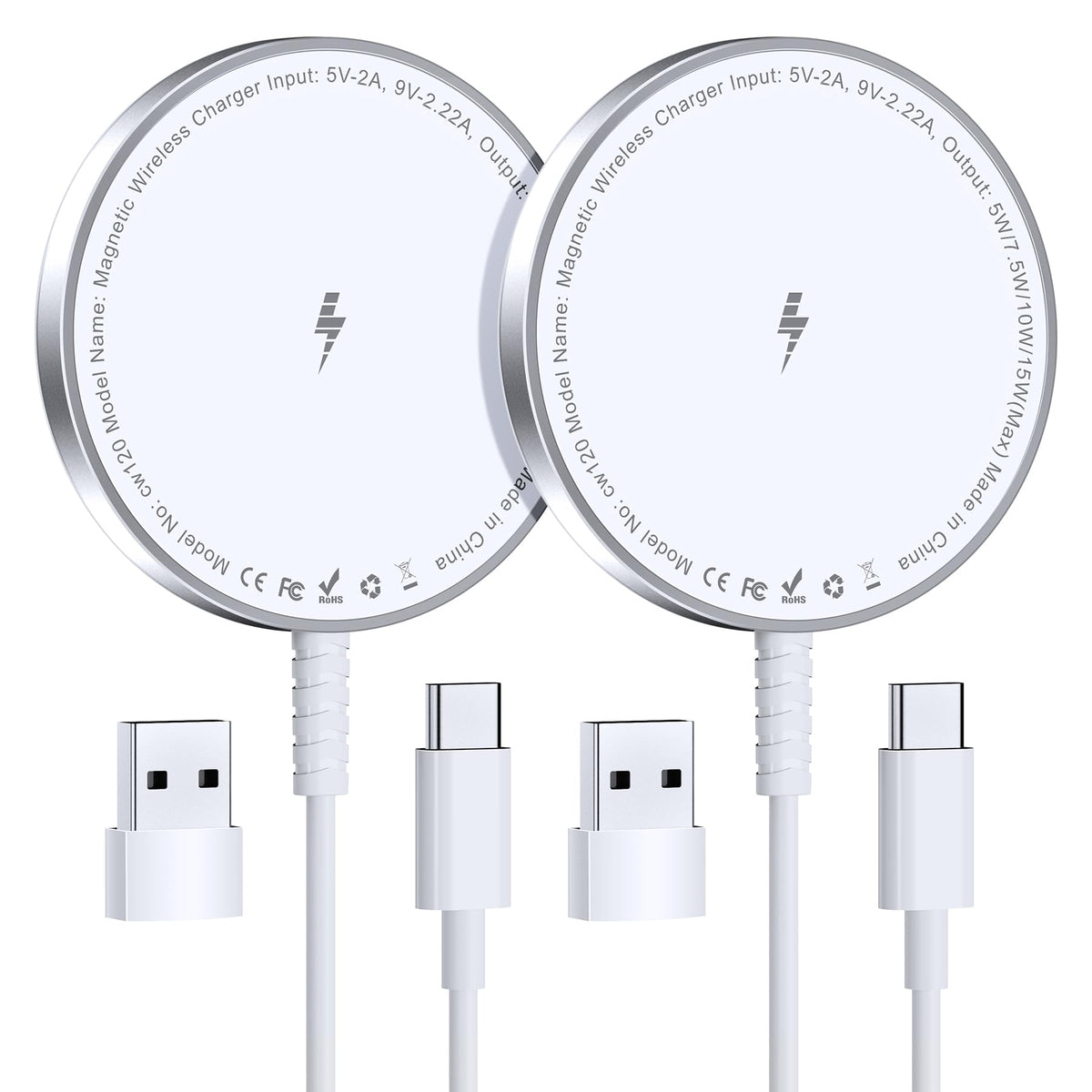 for MagSafe Charger, Magnetic Wireless Charging Pad for iPhone 17 16 15 14 13 12 Series & AirPods 4-2 Pro, Strong Magnet, Aluminum Alloy