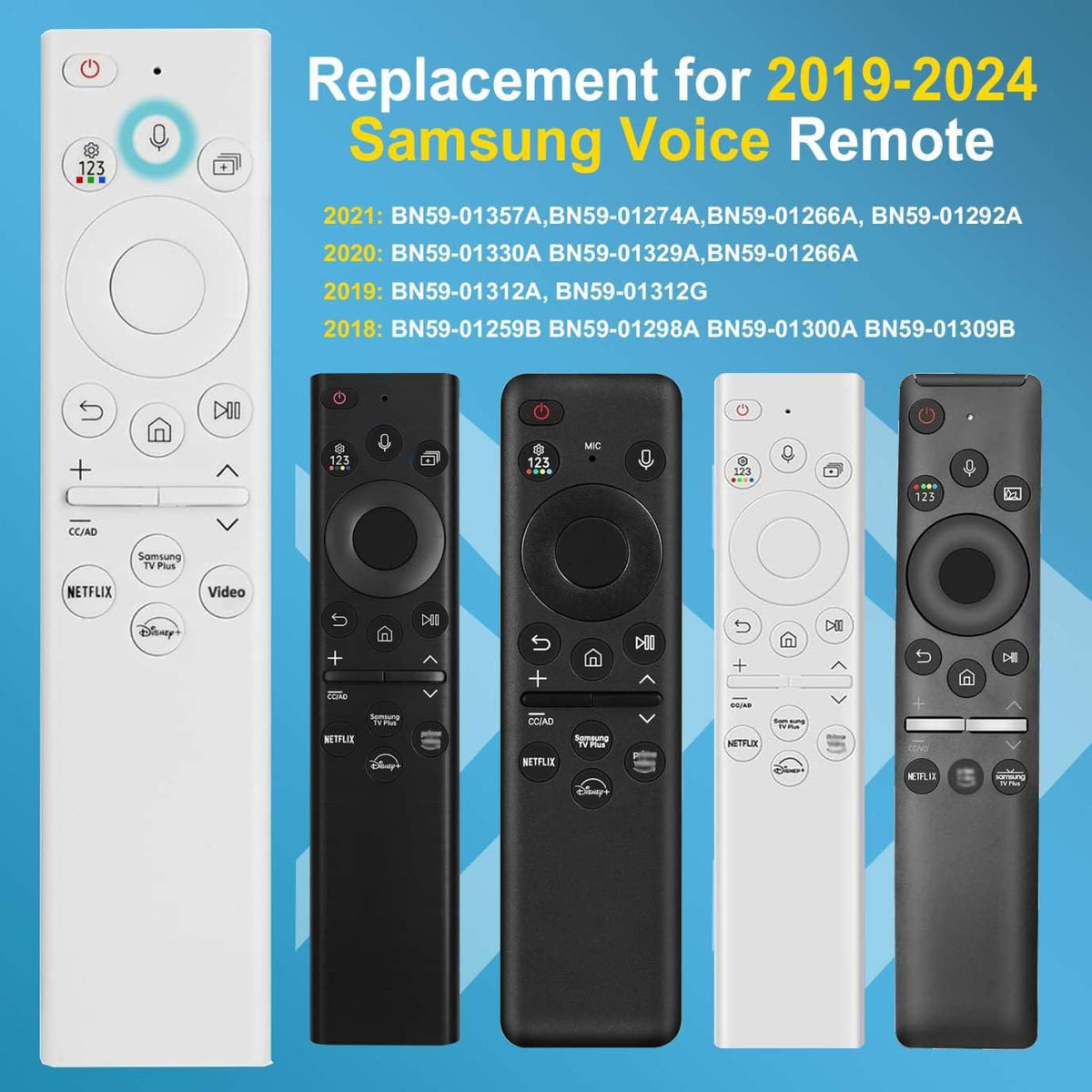 for Samsung Frame TV Remote Replacement, for 2018-2024 Samsung Frame Remote, Voice Function. for Crystal QLED 4K 8K. Bn59-01391A(No Solar).