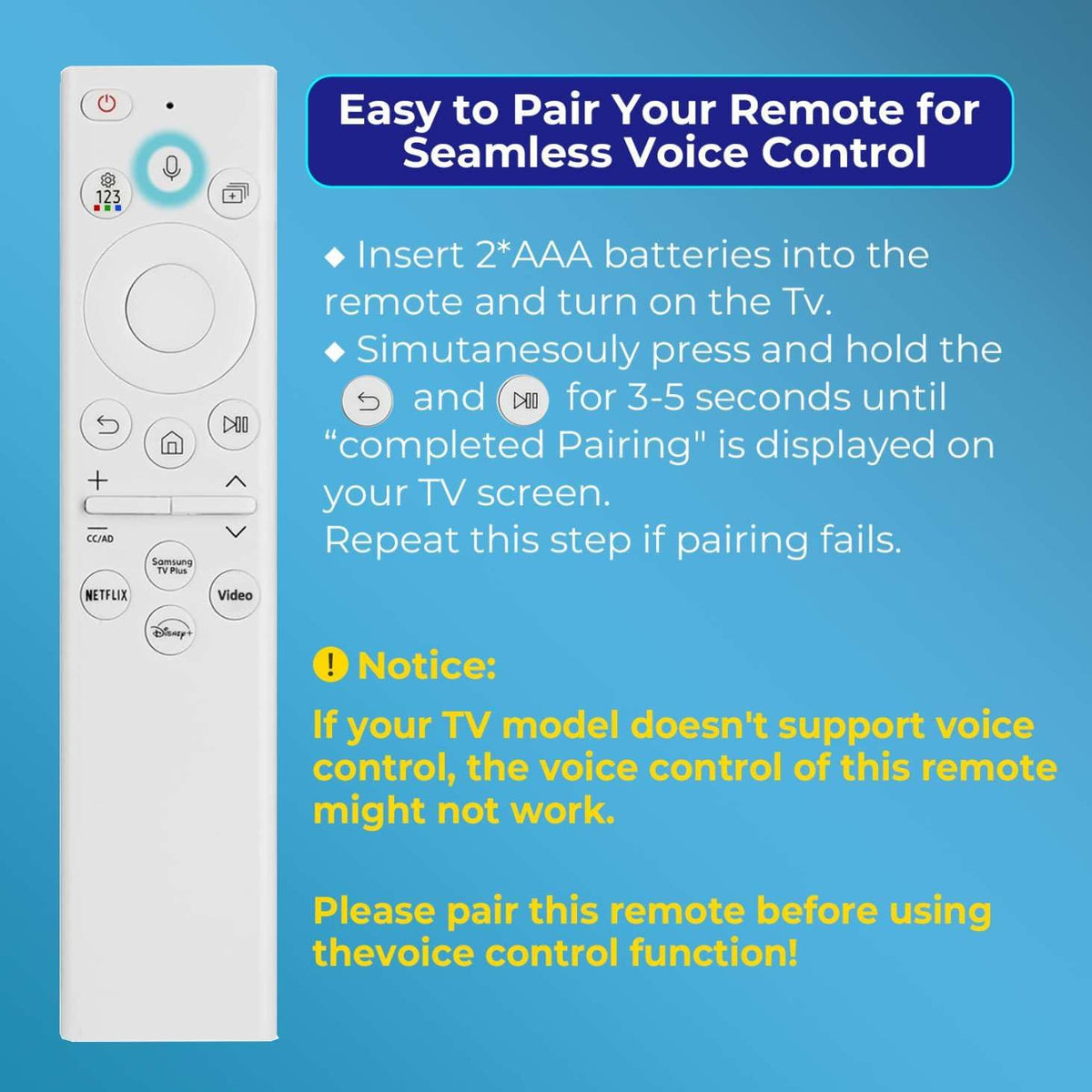 for Samsung Frame TV Remote Replacement, for 2018-2024 Samsung Frame Remote, Voice Function. for Crystal QLED 4K 8K. Bn59-01391A(No Solar).