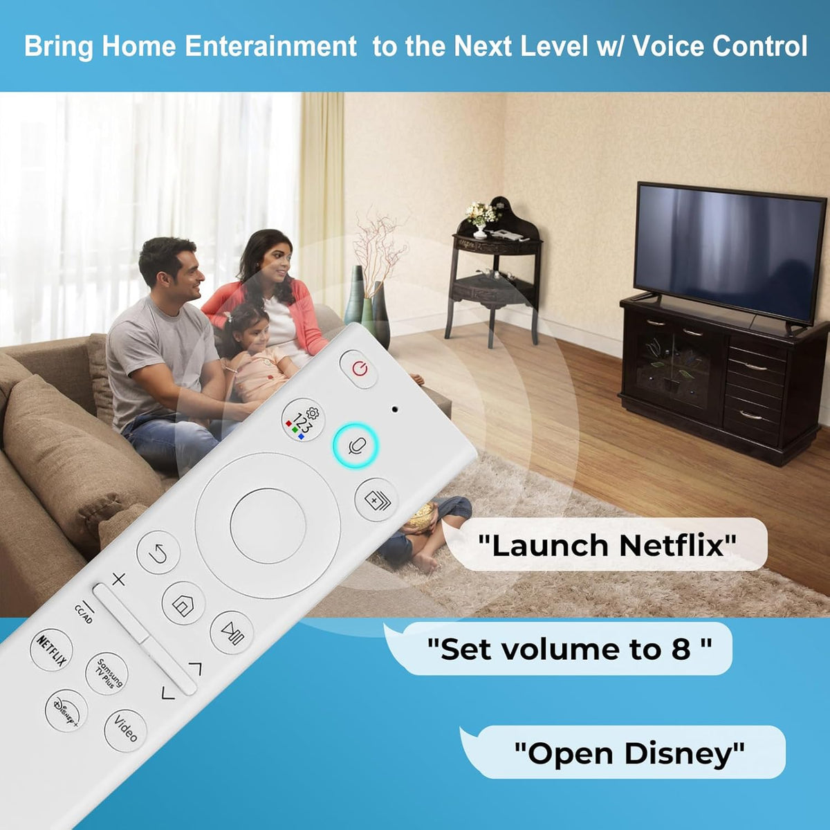 for Samsung Frame TV Remote Replacement, for 2018-2024 Samsung Frame Remote, Voice Function. for Crystal QLED 4K 8K. Bn59-01391A(No Solar).