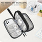 FYY Travel Cable Organizer Pouch Electronic Accessories Carry Case Portable Waterproof Double Layers All-in-One Storage Bag for Cord, Charger, Phone