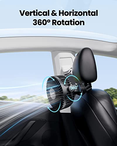 Gaiatop Mini Portable Stroller Fan, Battery Operated Small Clip on, Detachable 3 Speed Rechargeable, 360° Rotate Flexible Tripod Better Cooling
