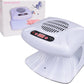 Gegong Air Nail Dryer with Automatic Sensor, 300W Timing Fan Blow for Both Hands and Feet, Warm & Cool Wind Blower Regular Polish (Light Blue)